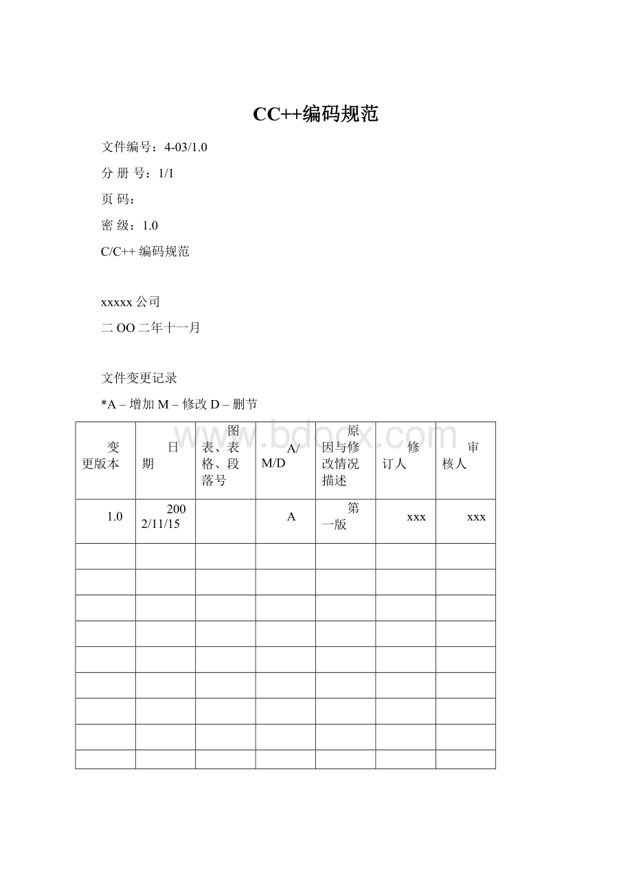 CC++编码规范文档格式.docx_第1页