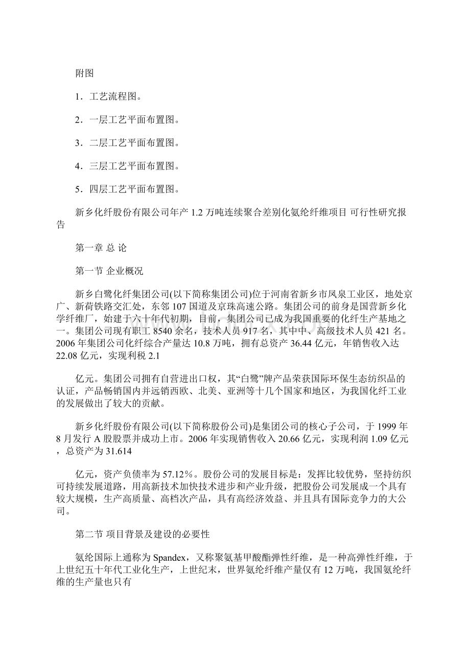 年产 12 万吨连续聚合差别化氨纶纤维项目可行性研究报告.docx_第3页