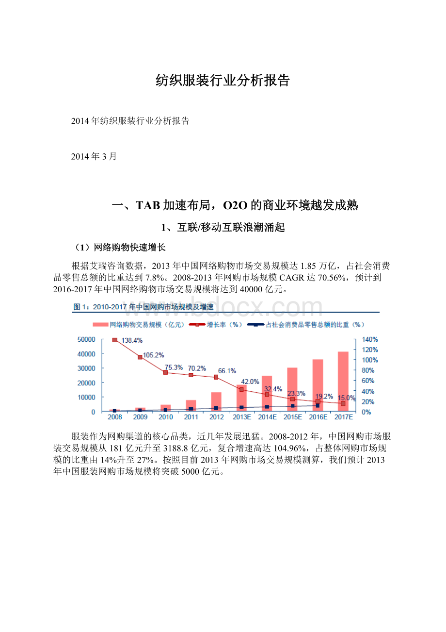 纺织服装行业分析报告Word文件下载.docx