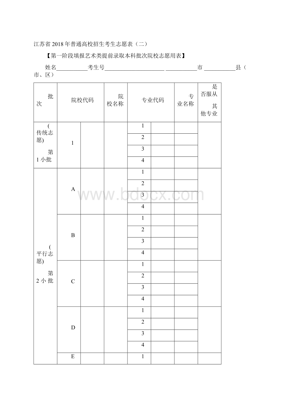 江苏高考志愿填报草表Word文档格式.docx_第3页