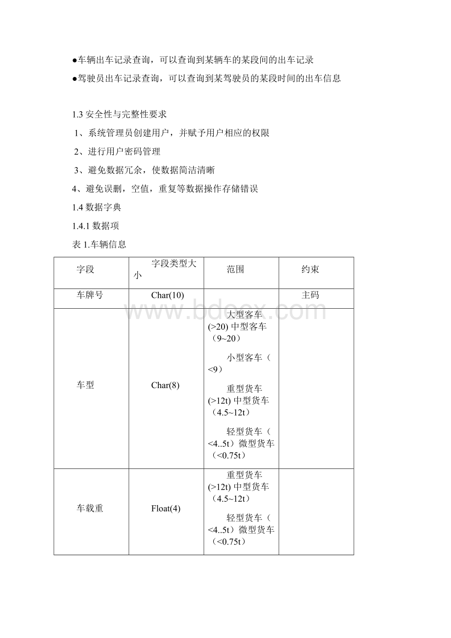 汽车调度管理系统数据库课程设计.docx_第3页