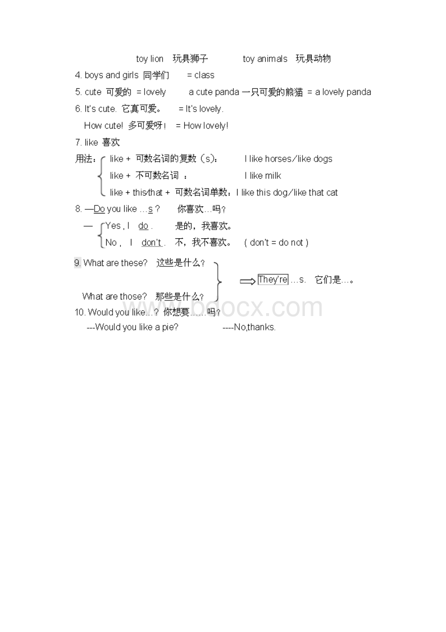 苏教版最新译林版四年级上册4A英语知识点1Word格式.docx_第2页