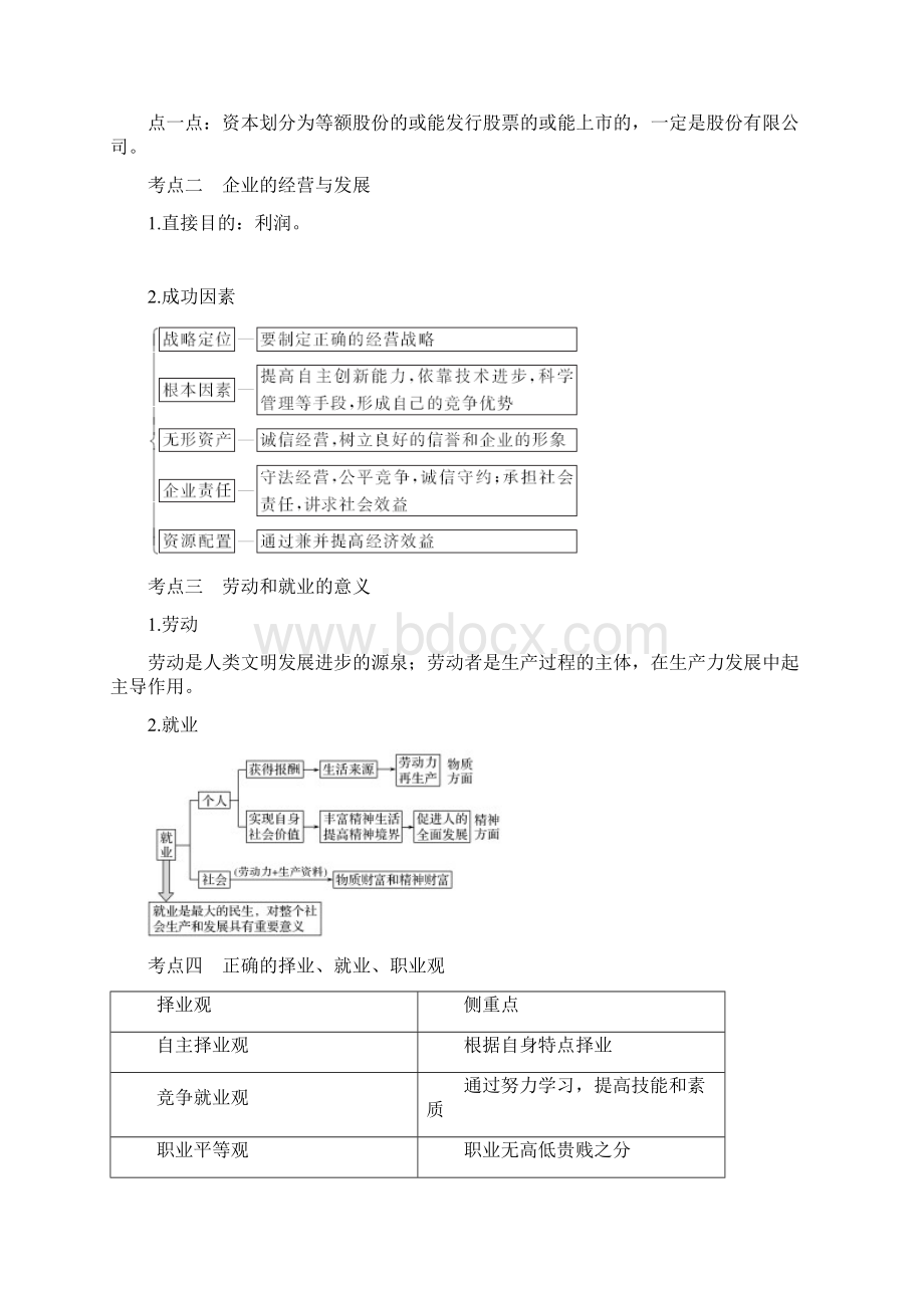 高考政治复习精要讲义 第二单元生产劳动与经营第五课时企业与劳动者讲义.docx_第3页