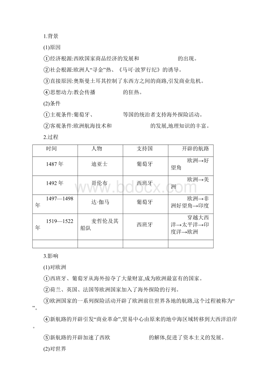 高考历史一轮复习第7单元学案新人教版Word下载.docx_第2页