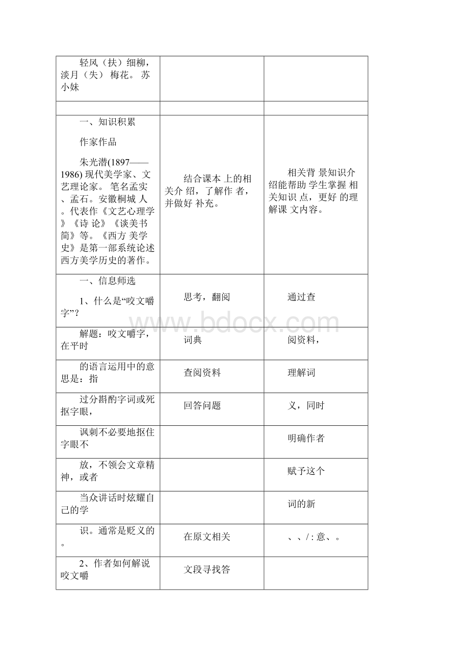 咬文嚼字教学设计与反思模板.docx_第3页