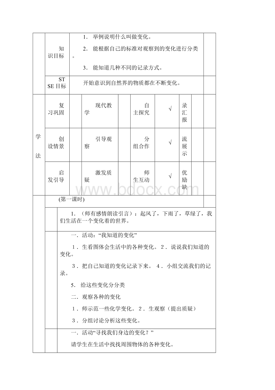河北人民教育出版社小学四年级下册科学教案.docx_第2页