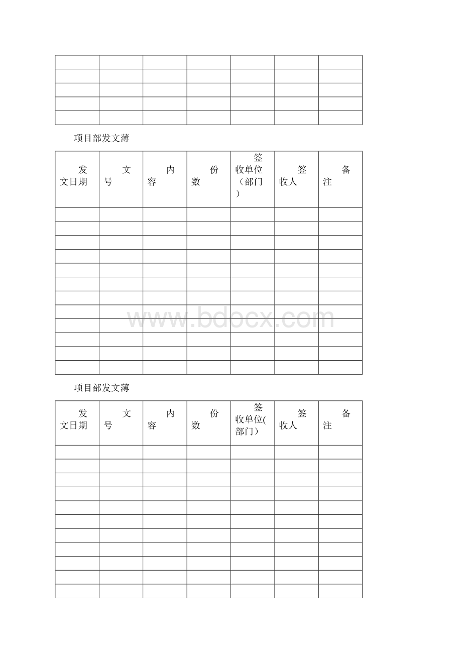 工程发文薄范本模板.docx_第2页