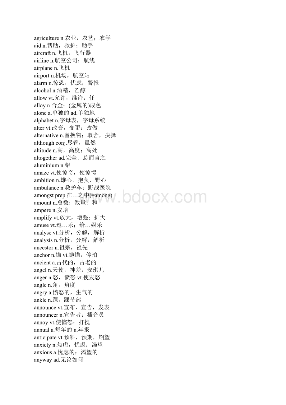 大学生英语四级词汇表文档格式.docx_第3页