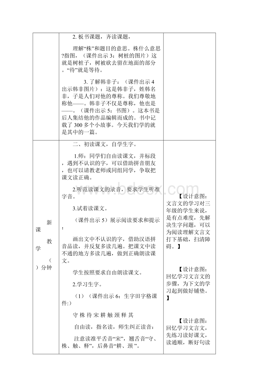 部编人教版三年级语文下册《5 守株待兔》教案含教学反思和作业设计.docx_第2页