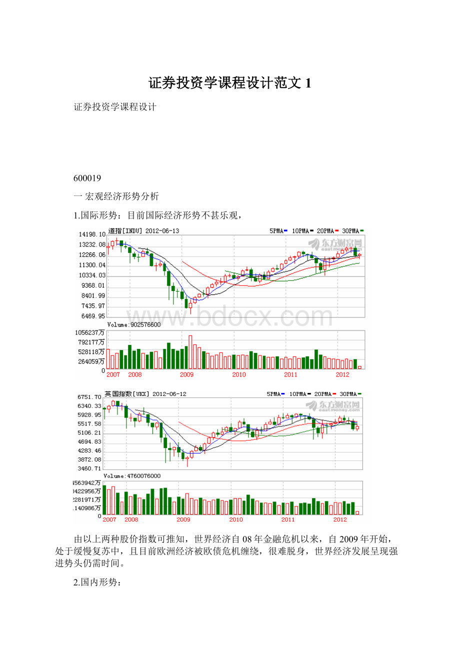 证券投资学课程设计范文 1.docx