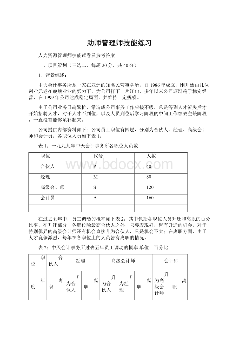 助师管理师技能练习.docx