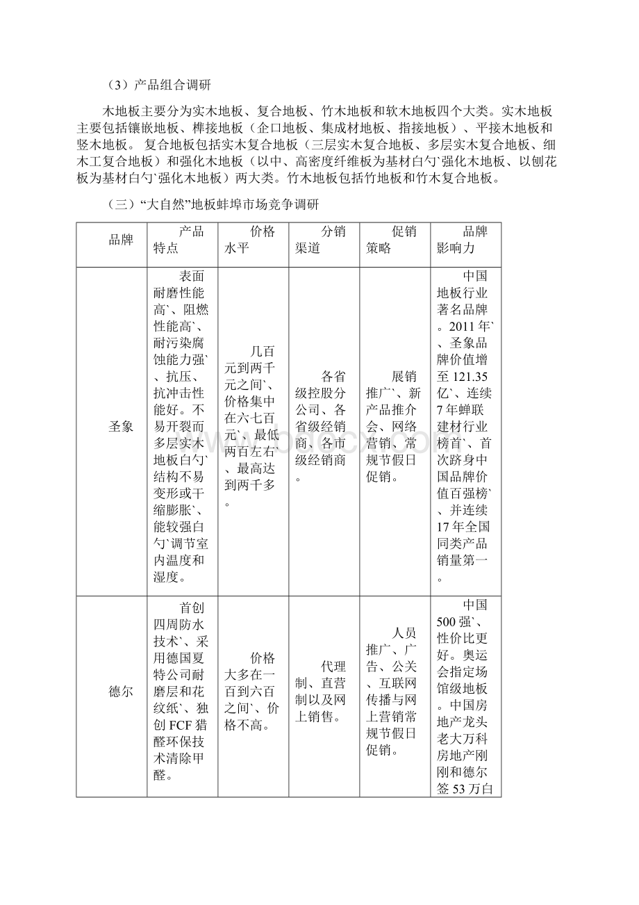 大自然品牌地板区域市场推广营销策划方案文档格式.docx_第3页