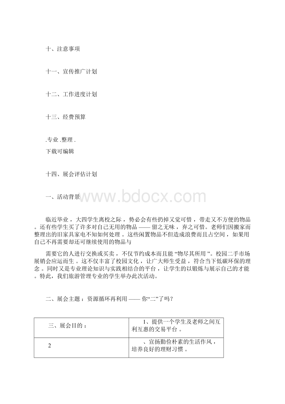 首届二手商品展销会项目策划书.docx_第2页