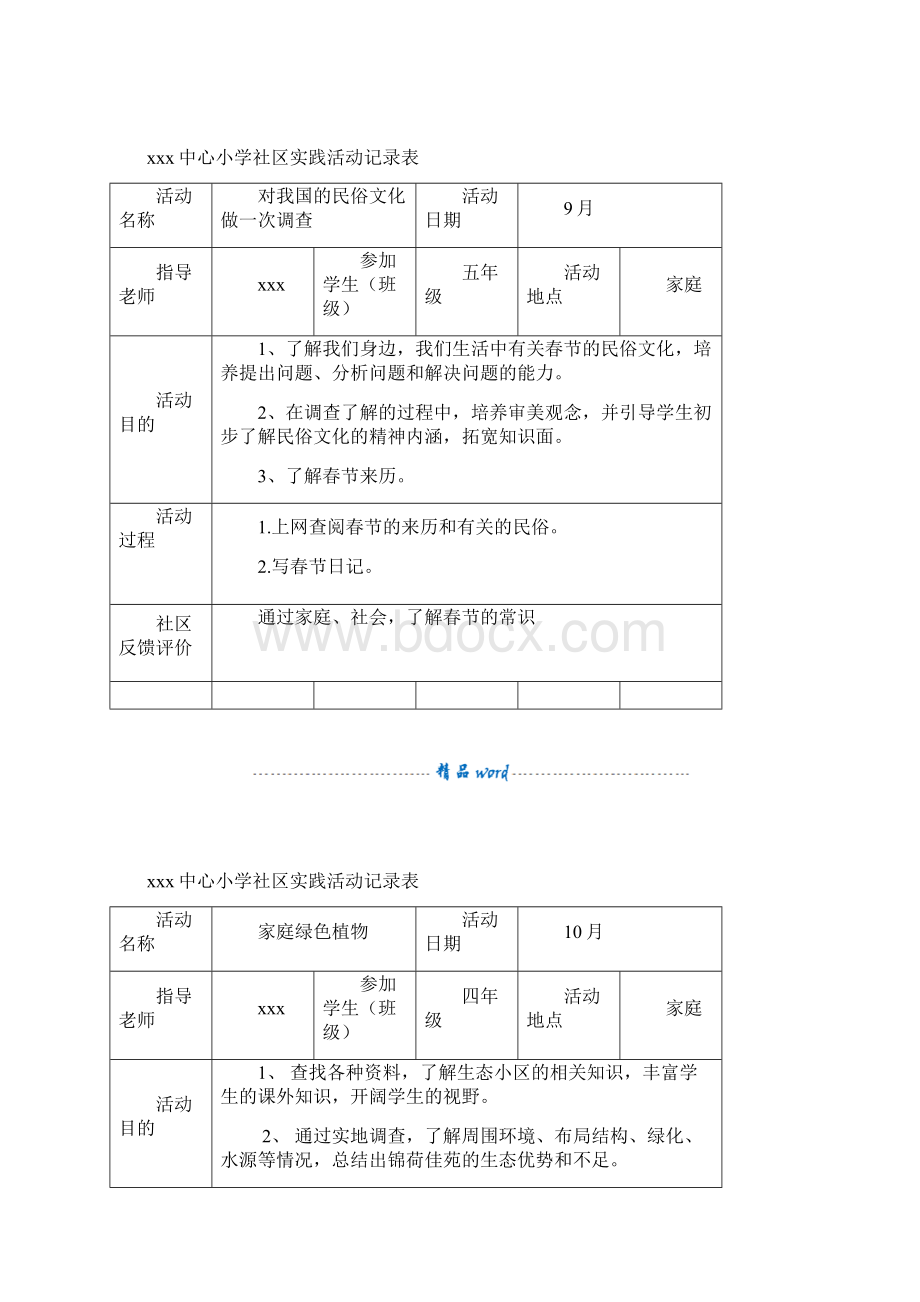 小学生社会实践记录十五个Word文档格式.docx_第3页