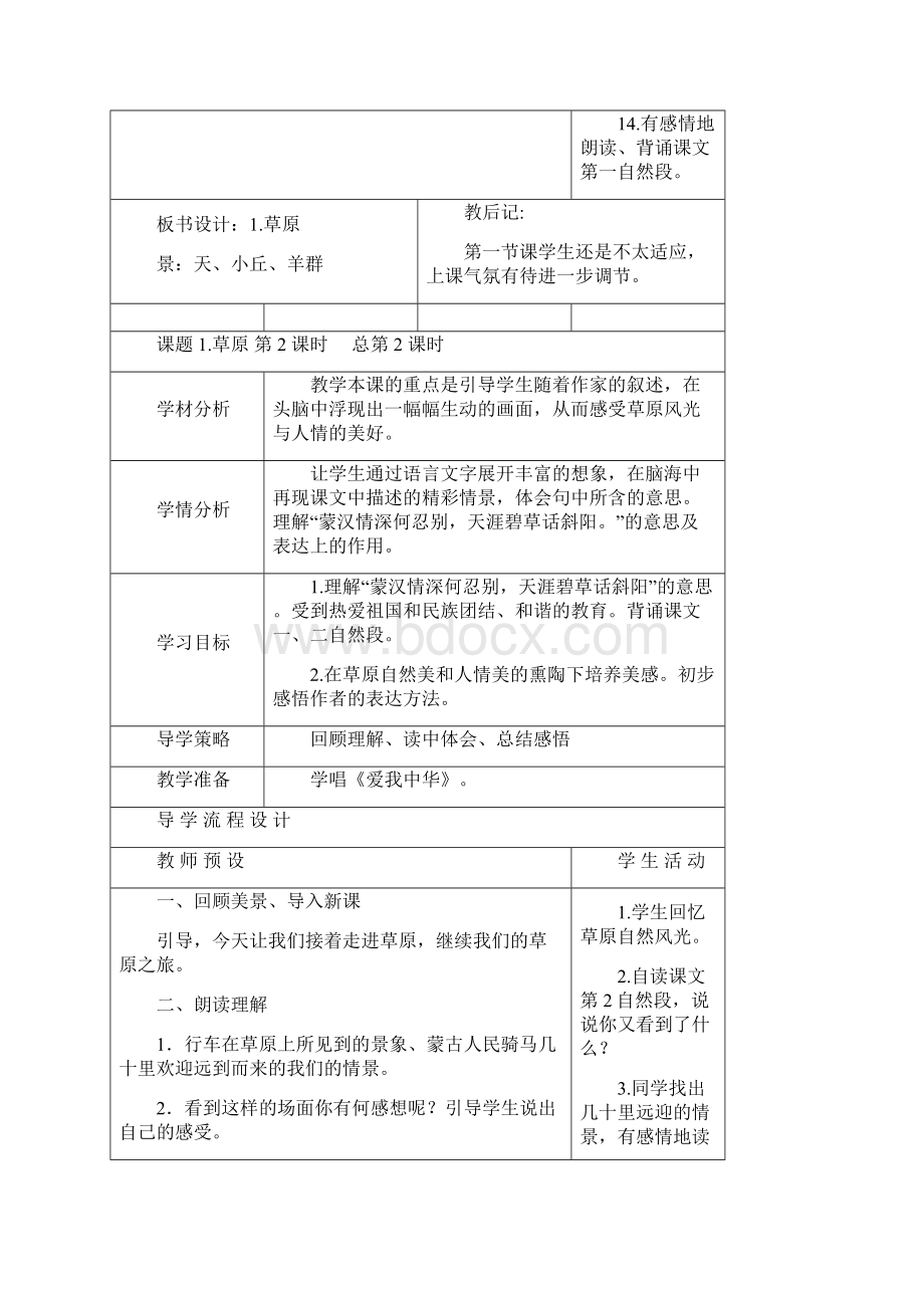 人教版五年级语文第一单元备课.docx_第3页