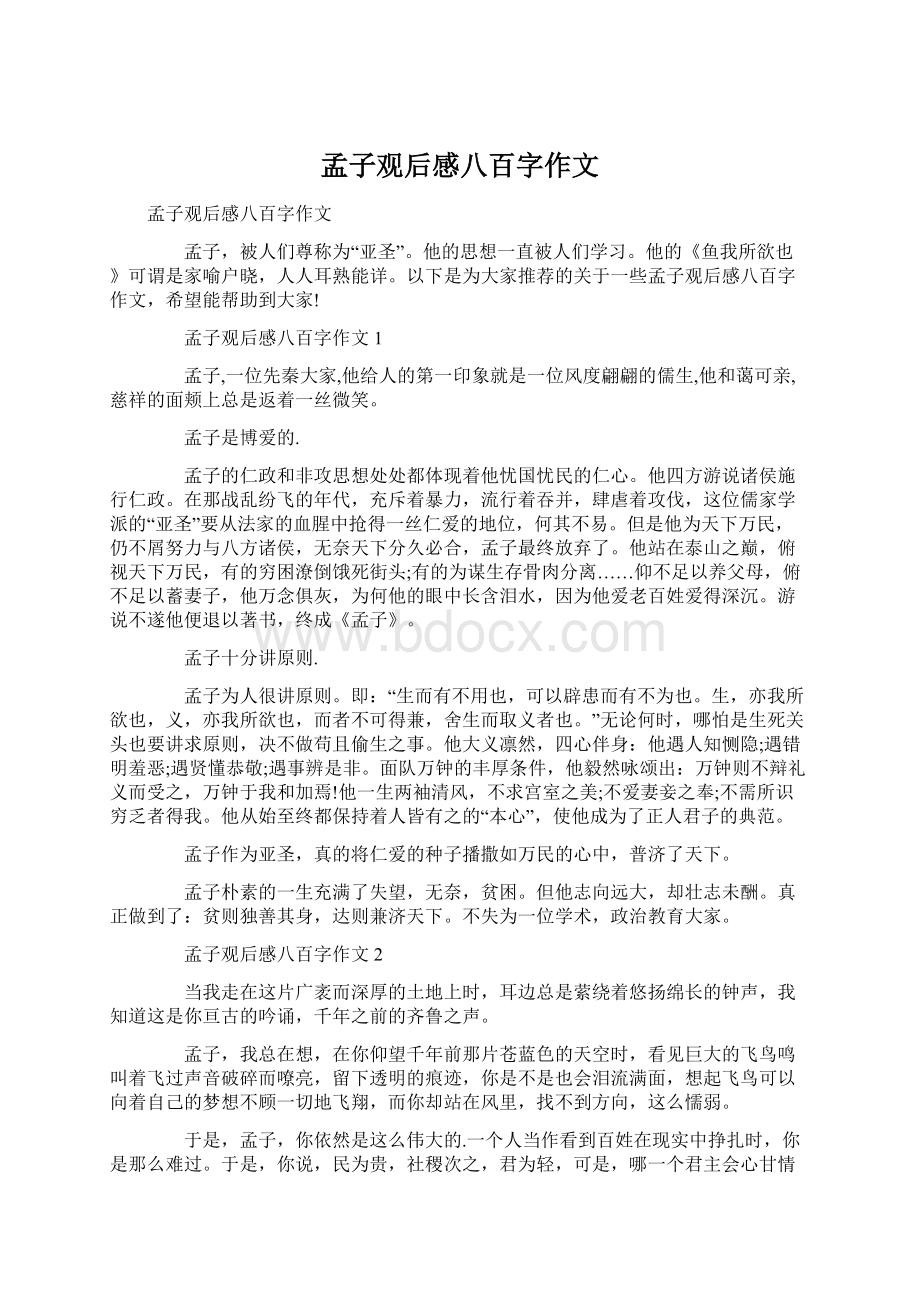 孟子观后感八百字作文.docx