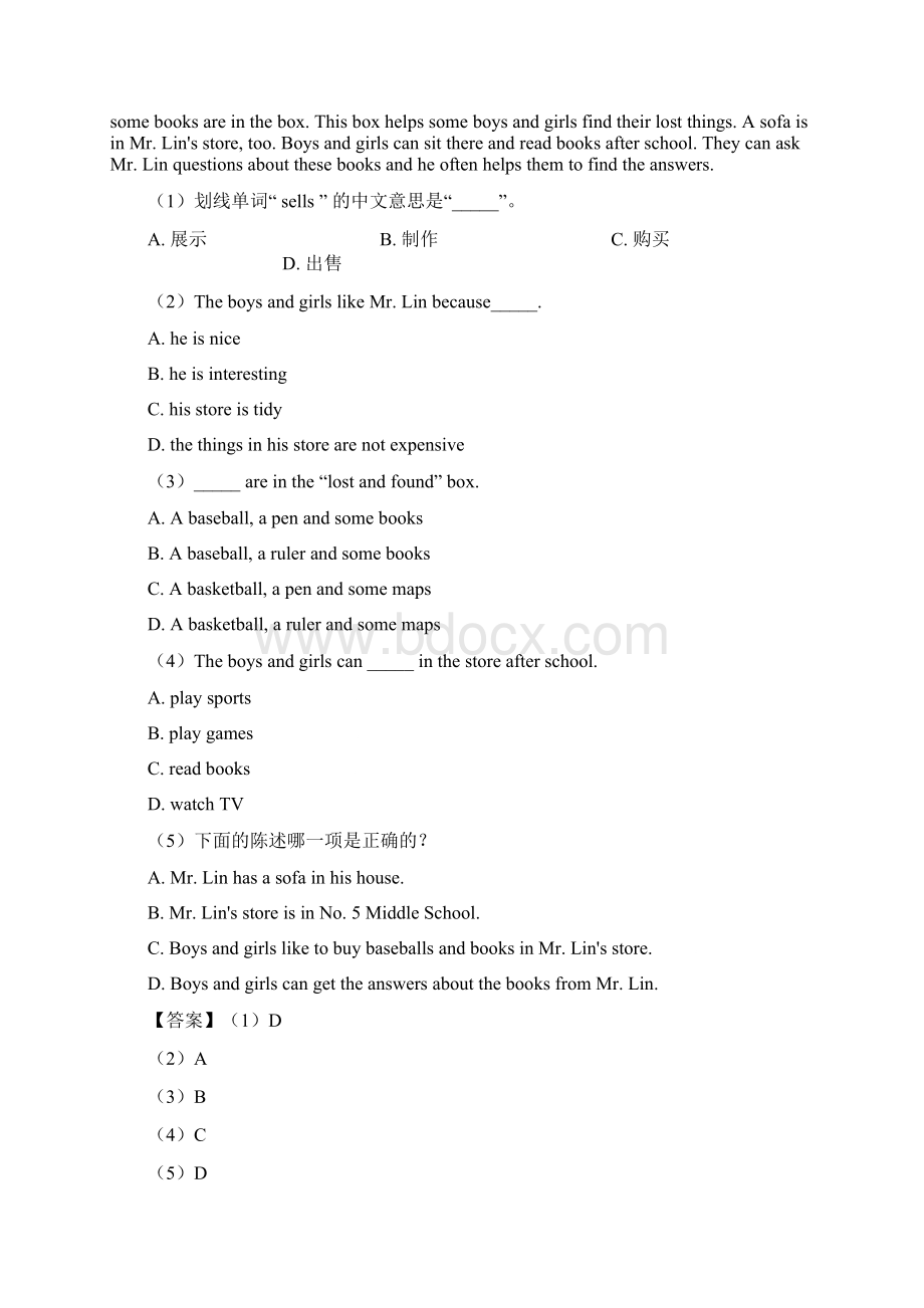 英语七年级英语上册阅读理解专项练习综合Word格式文档下载.docx_第3页