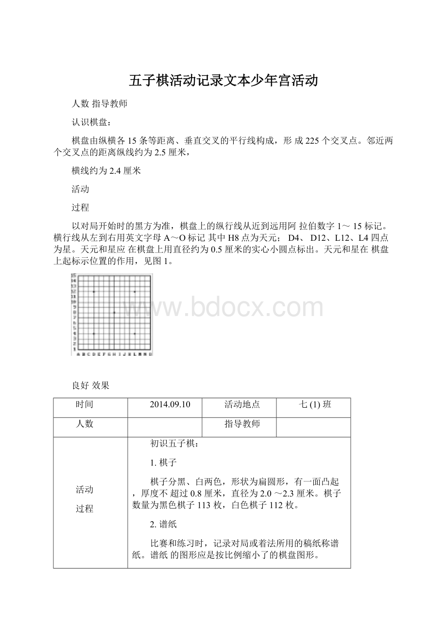 五子棋活动记录文本少年宫活动.docx