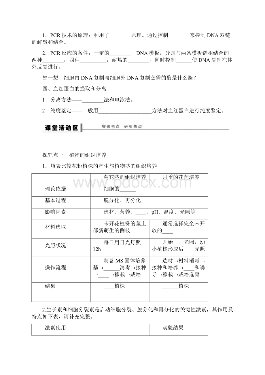 《步步高》高考生物新课标一轮复习学案55植物组织培养技术及.docx_第2页