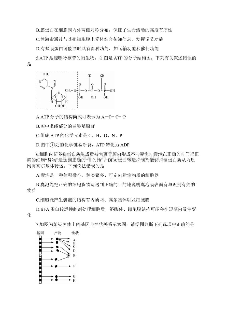 广东省顶级名校学年高二上学期入学考试 生物 Word版含答案.docx_第2页