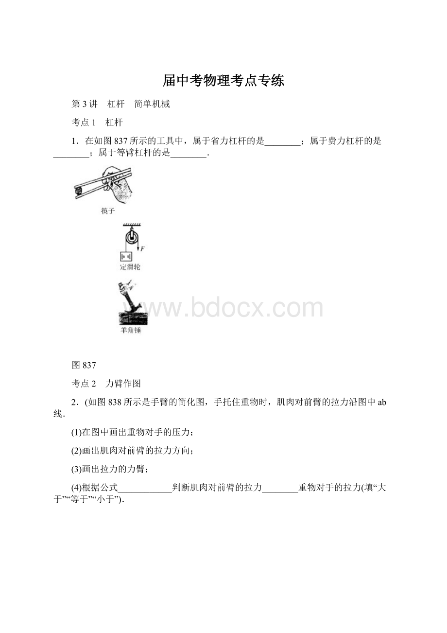 届中考物理考点专练Word格式.docx