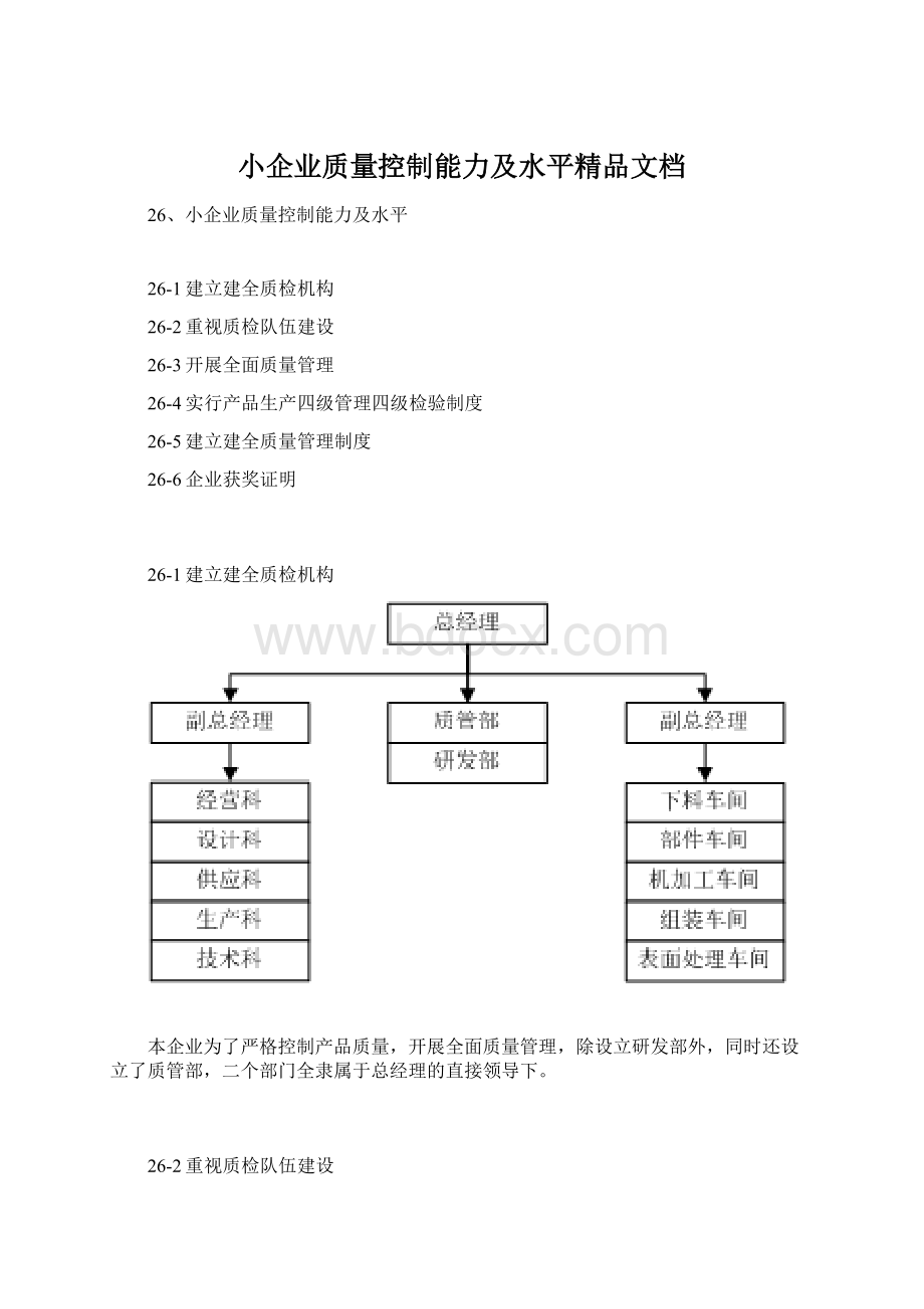 小企业质量控制能力及水平精品文档.docx