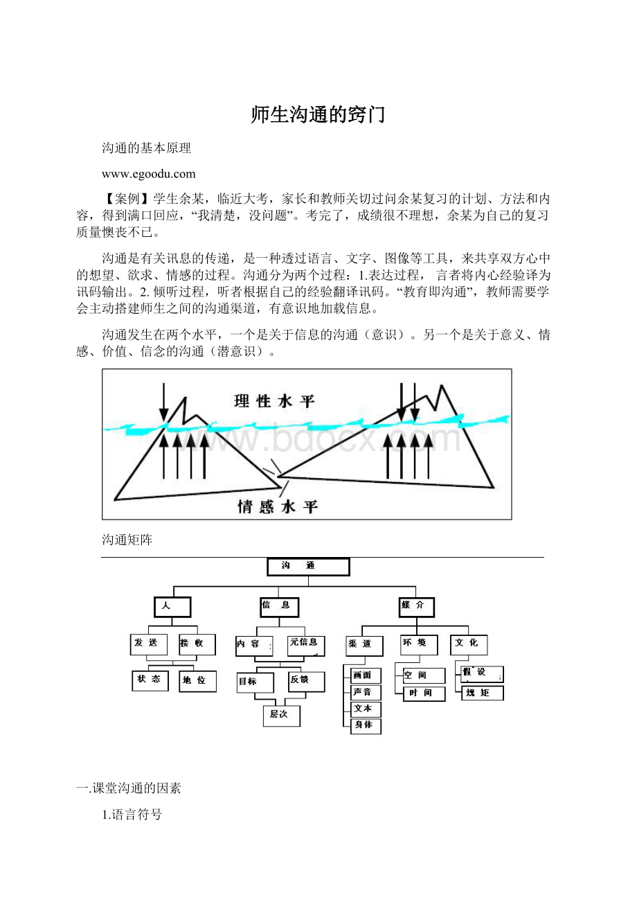 师生沟通的窍门.docx