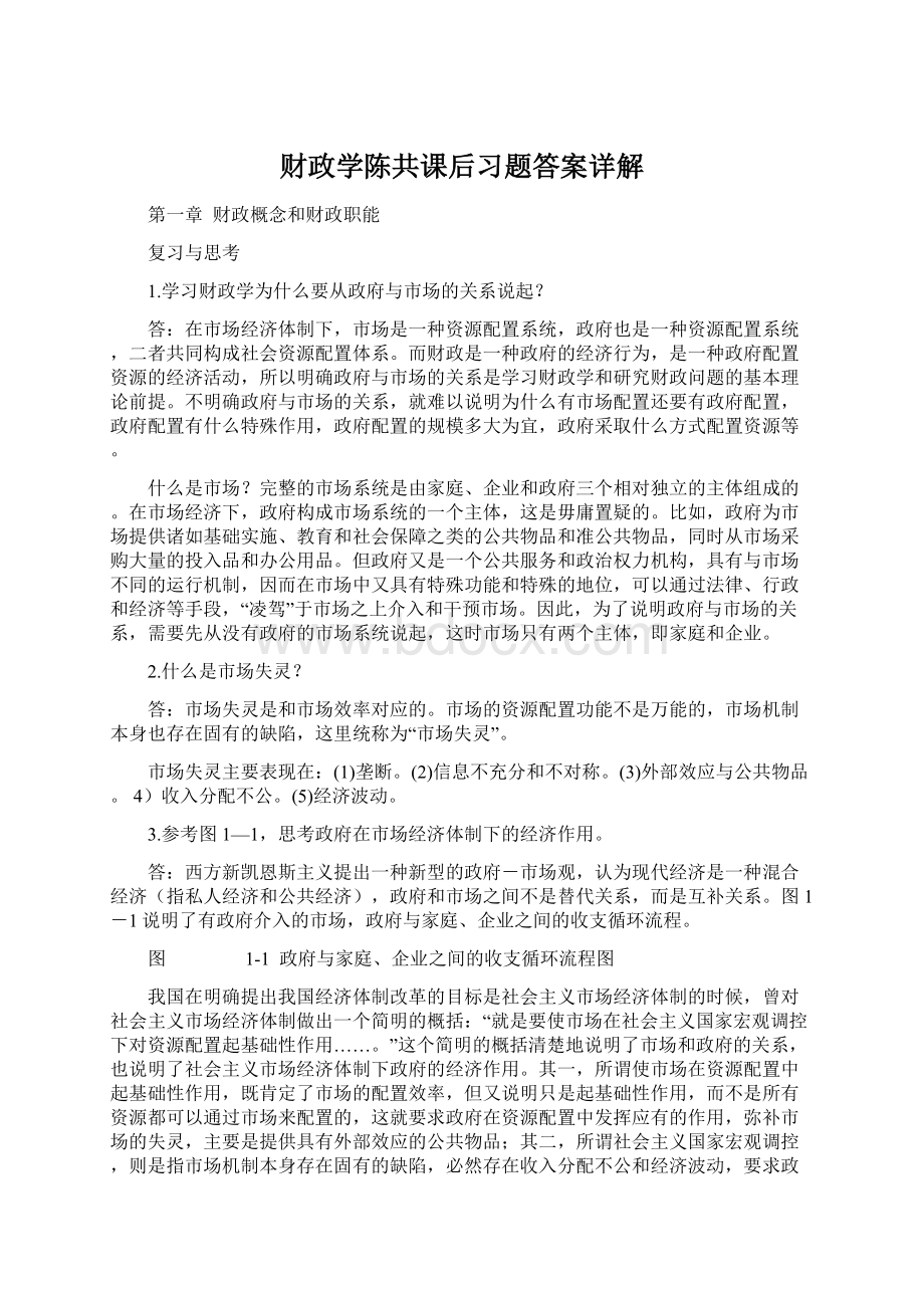 财政学陈共课后习题答案详解.docx