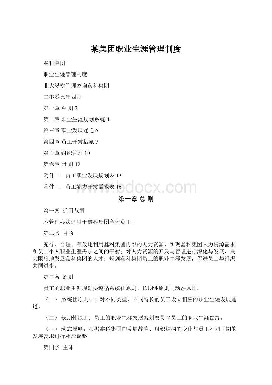 某集团职业生涯管理制度Word格式文档下载.docx_第1页