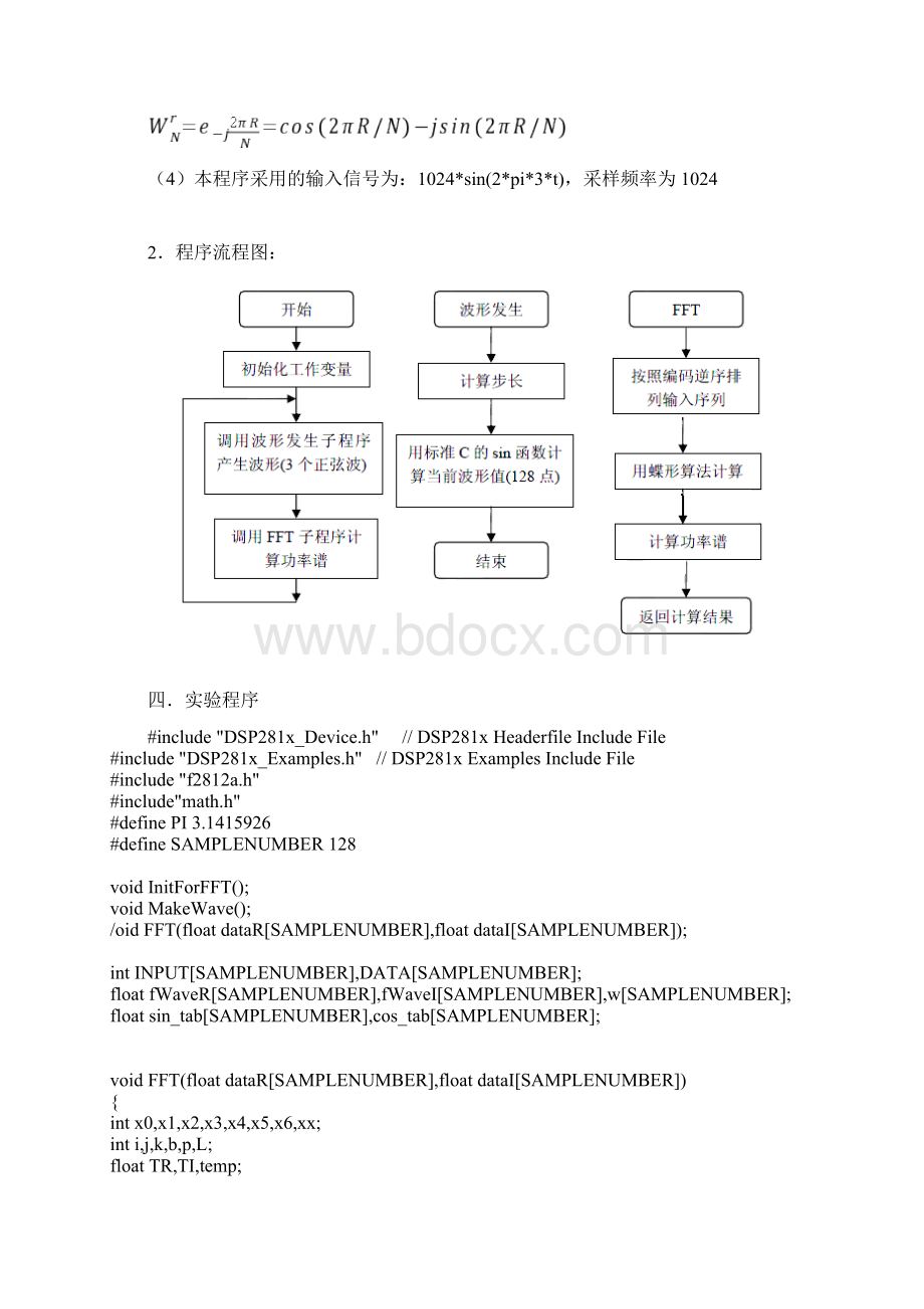 基于DSP的C程序实验报告快速傅立叶变换FFT算法.docx_第3页