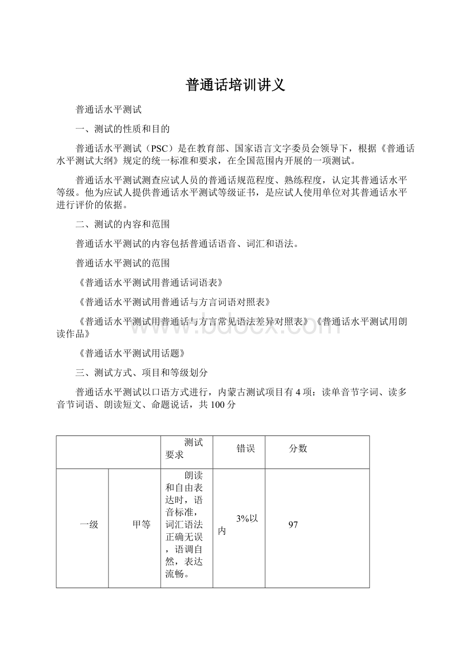 普通话培训讲义.docx_第1页