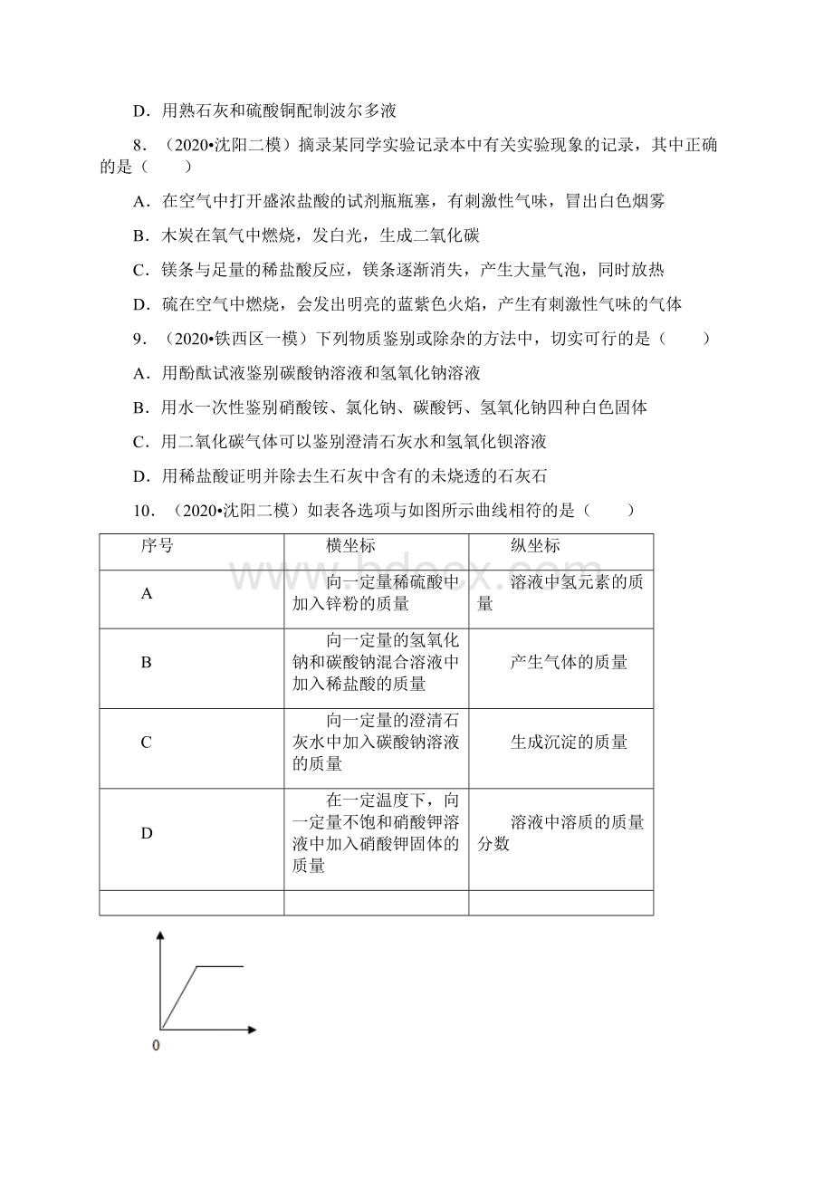 辽宁省中考化学复习专练沈阳专版8酸碱盐.docx_第3页