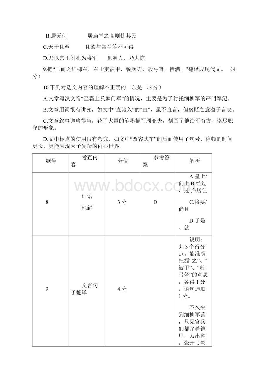 中考语文二轮复习课内文言文阅读 专项练习题含答案.docx_第3页