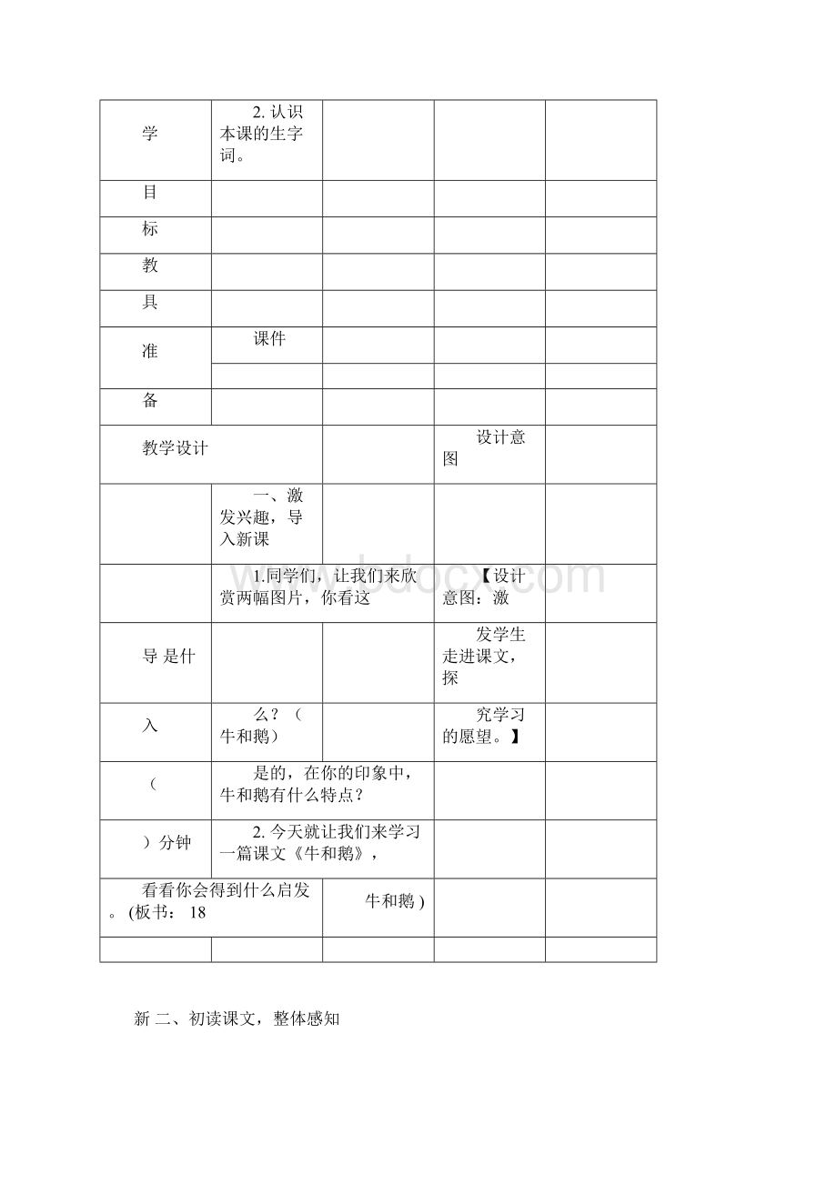 部编版四年级语文上册《牛和鹅》教材分析最新Word格式.docx_第3页