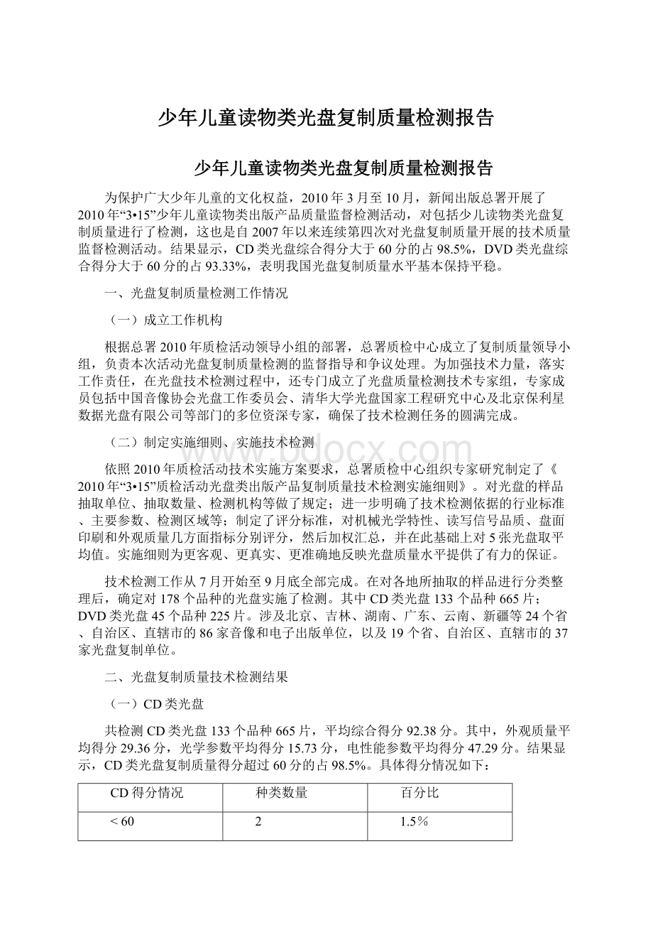 少年儿童读物类光盘复制质量检测报告.docx_第1页