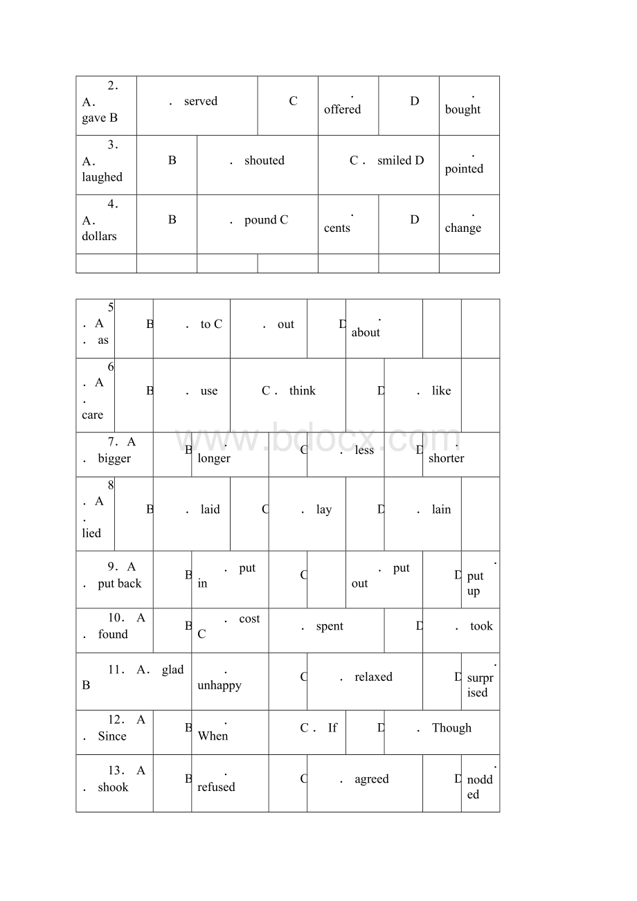 中考英语二轮复习完形填空选优练习题10docWord格式.docx_第3页