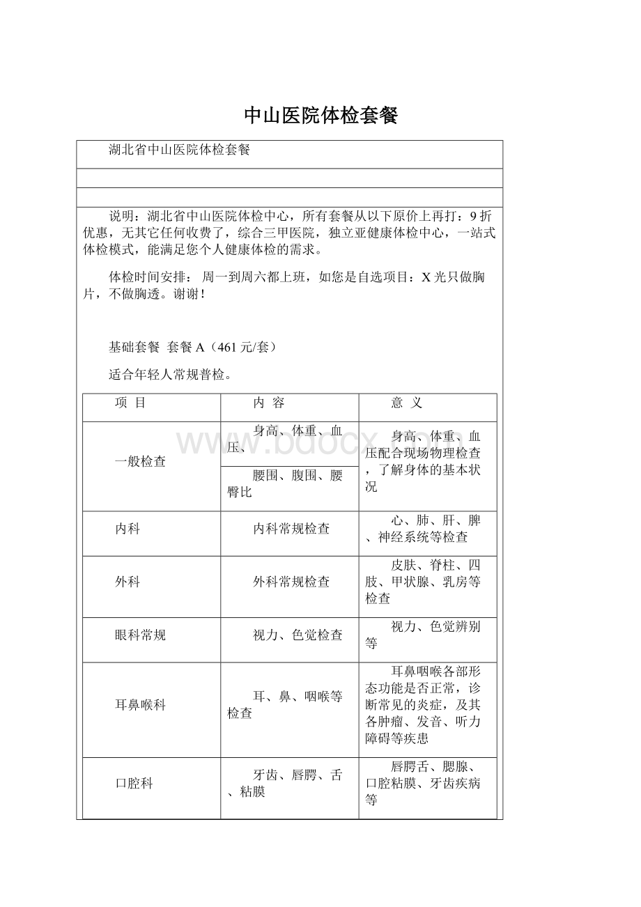 中山医院体检套餐.docx_第1页