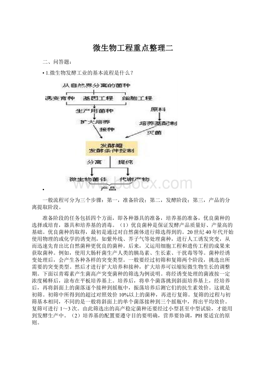 微生物工程重点整理二Word格式文档下载.docx