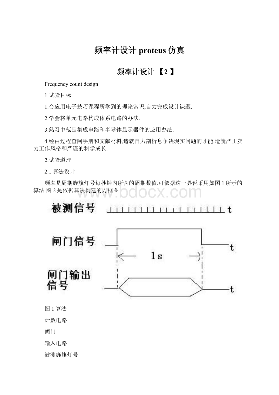 频率计设计 proteus仿真.docx_第1页