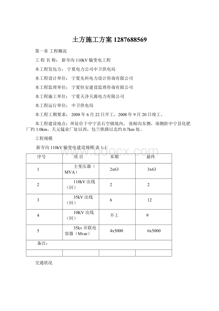 土方施工方案1287688569Word格式文档下载.docx_第1页