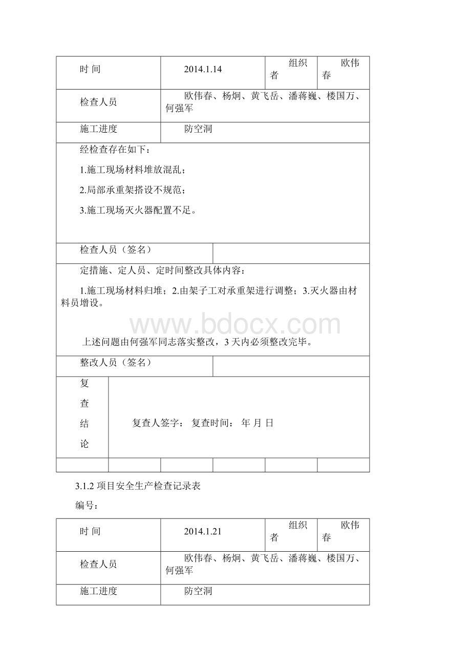 项目安全生产检查记录文本表.docx_第2页