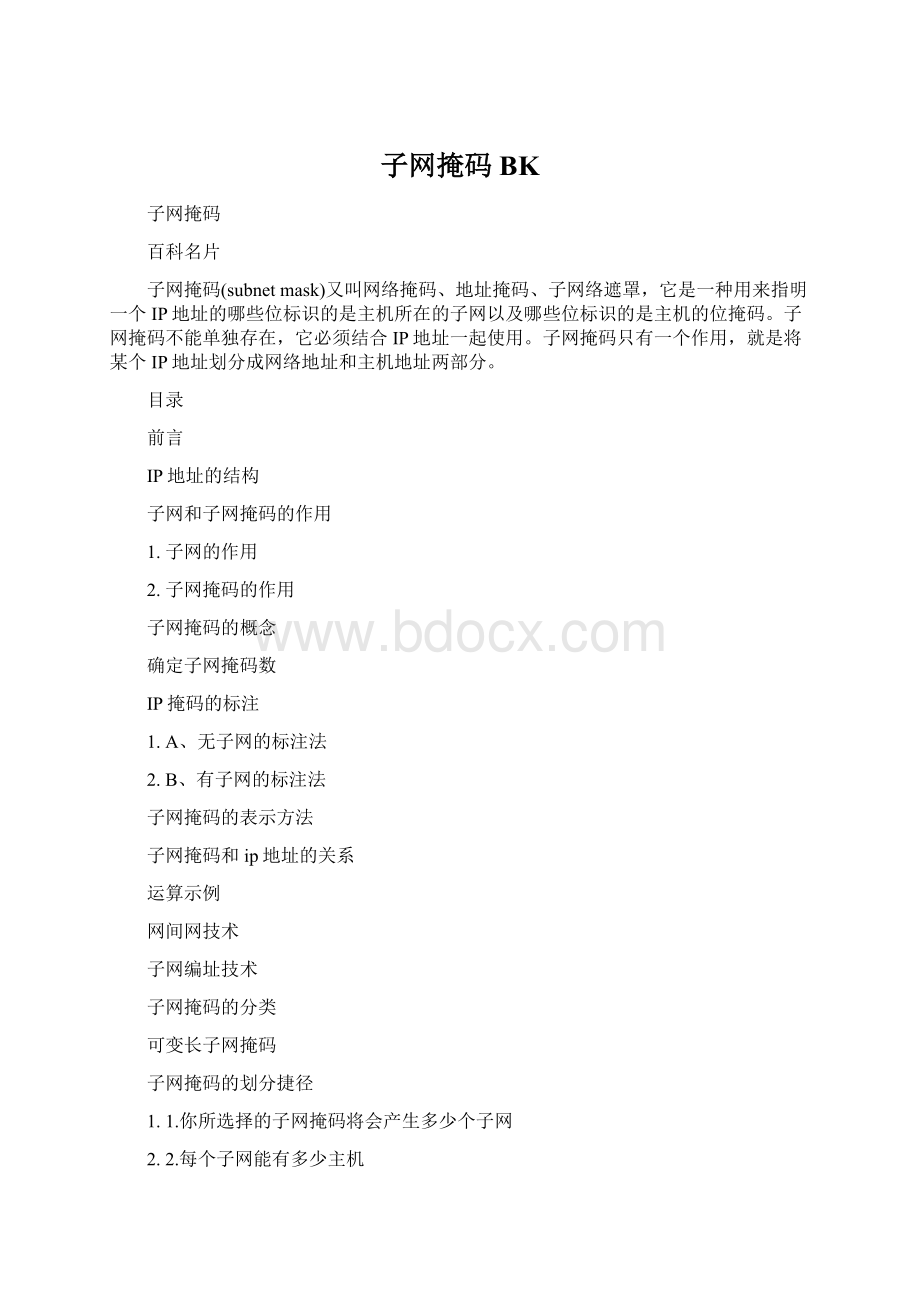 子网掩码BK.docx_第1页