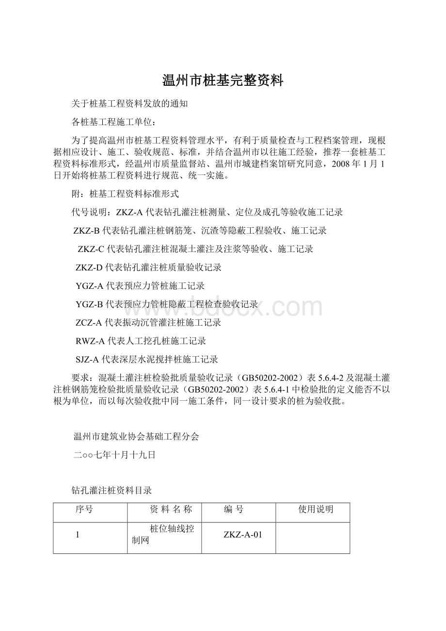 温州市桩基完整资料.docx