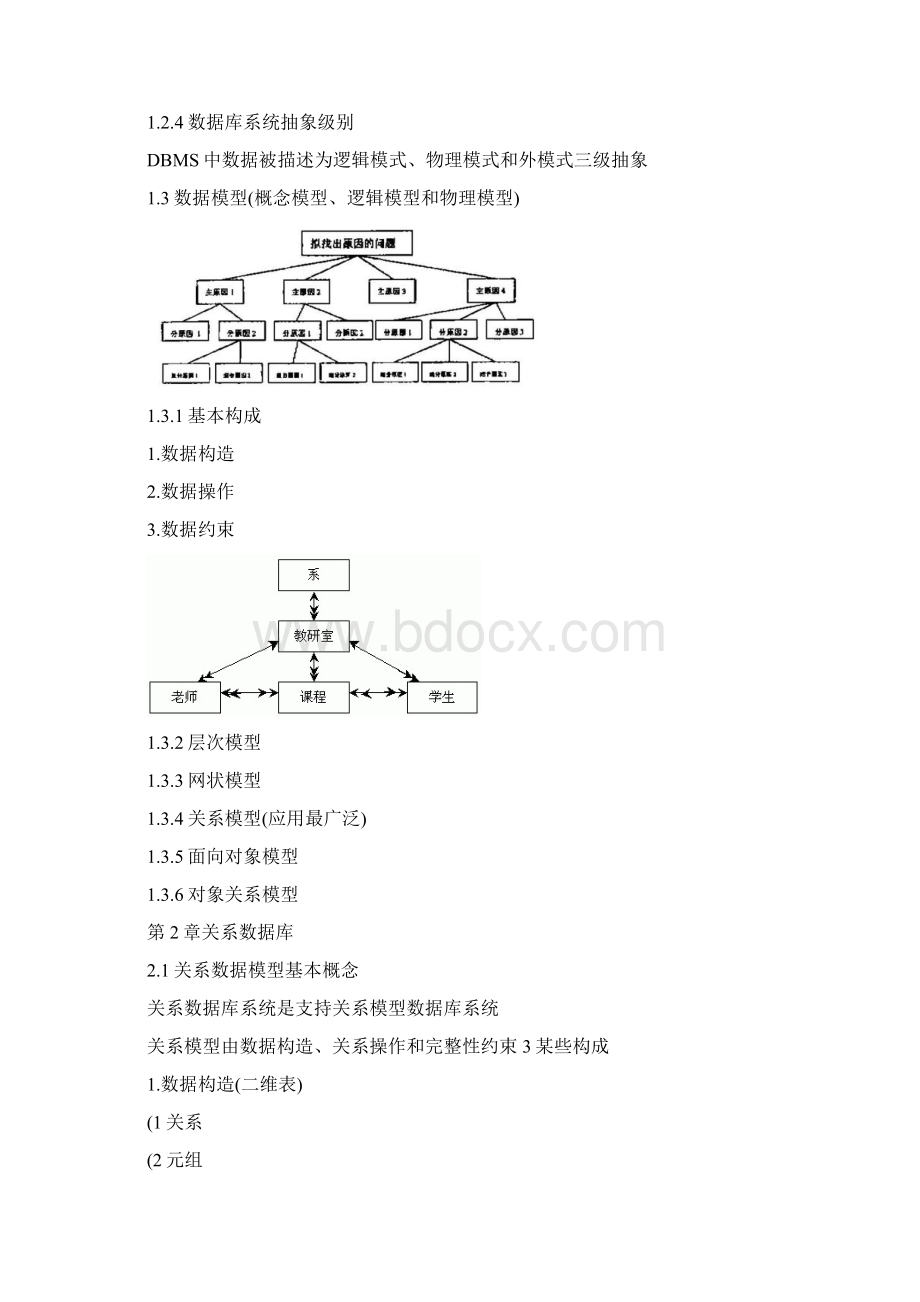 数据库技术及应用教程各章节知识点.docx_第2页