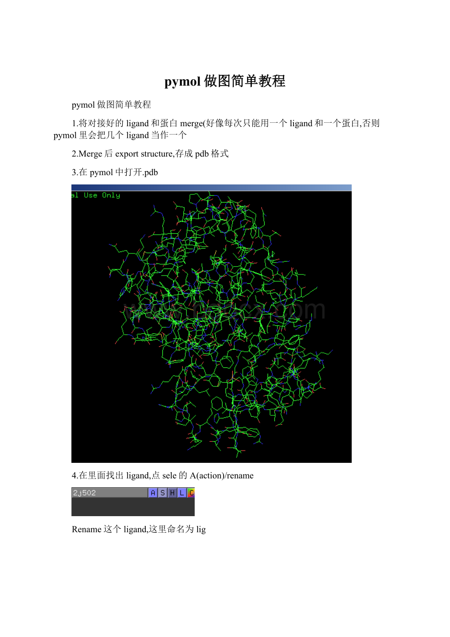 pymol做图简单教程Word格式.docx