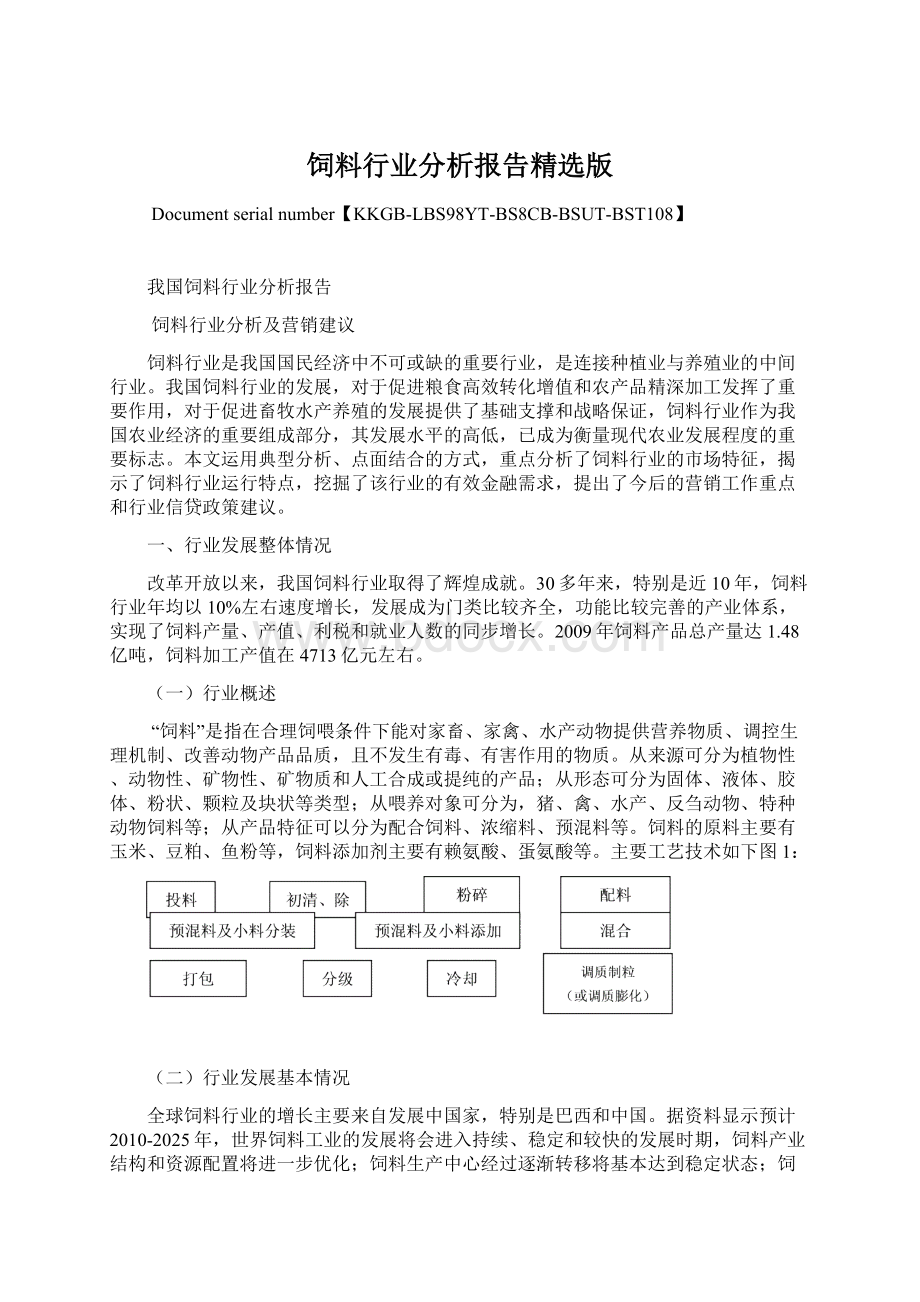 饲料行业分析报告精选版.docx