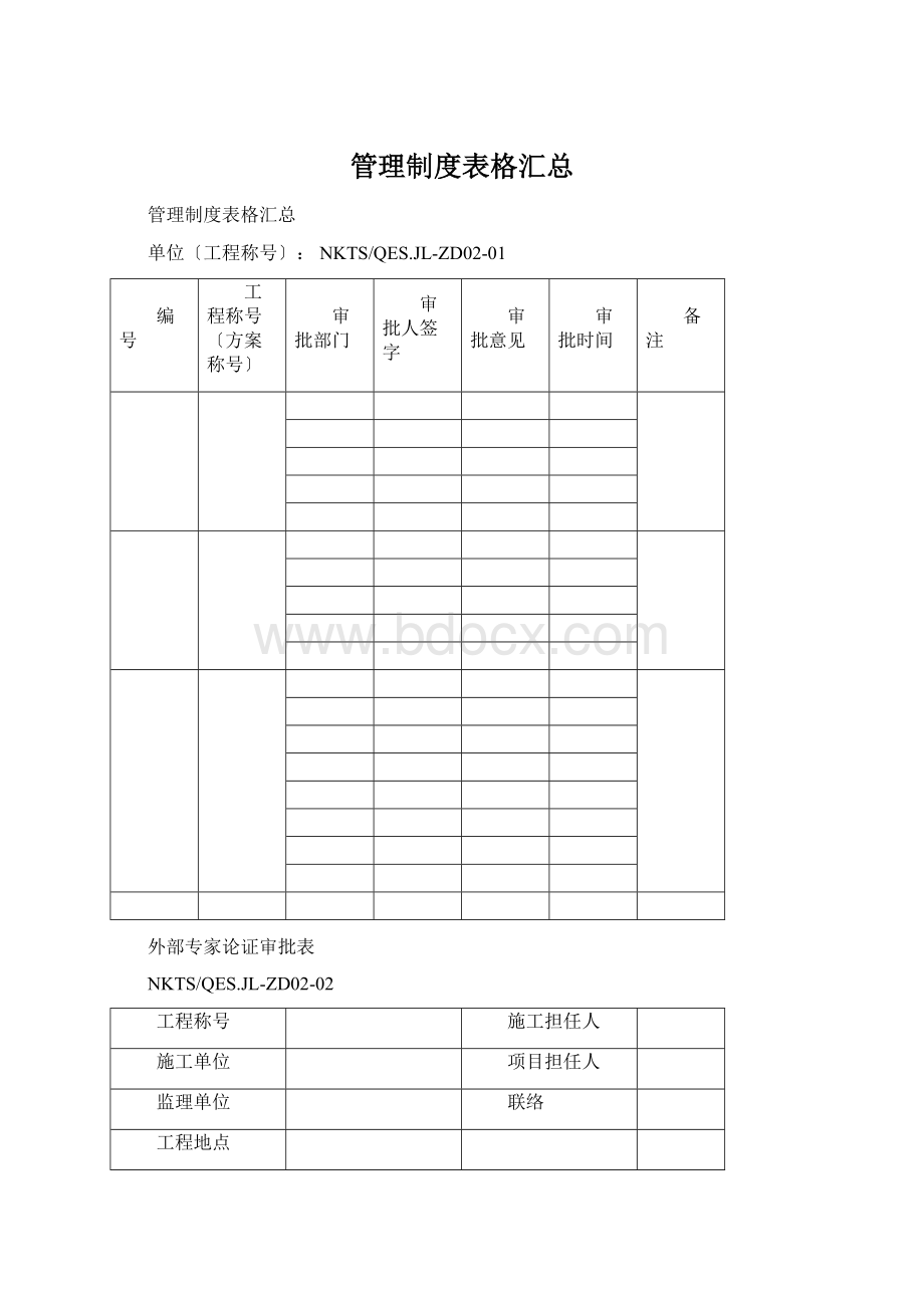 管理制度表格汇总Word文档格式.docx_第1页