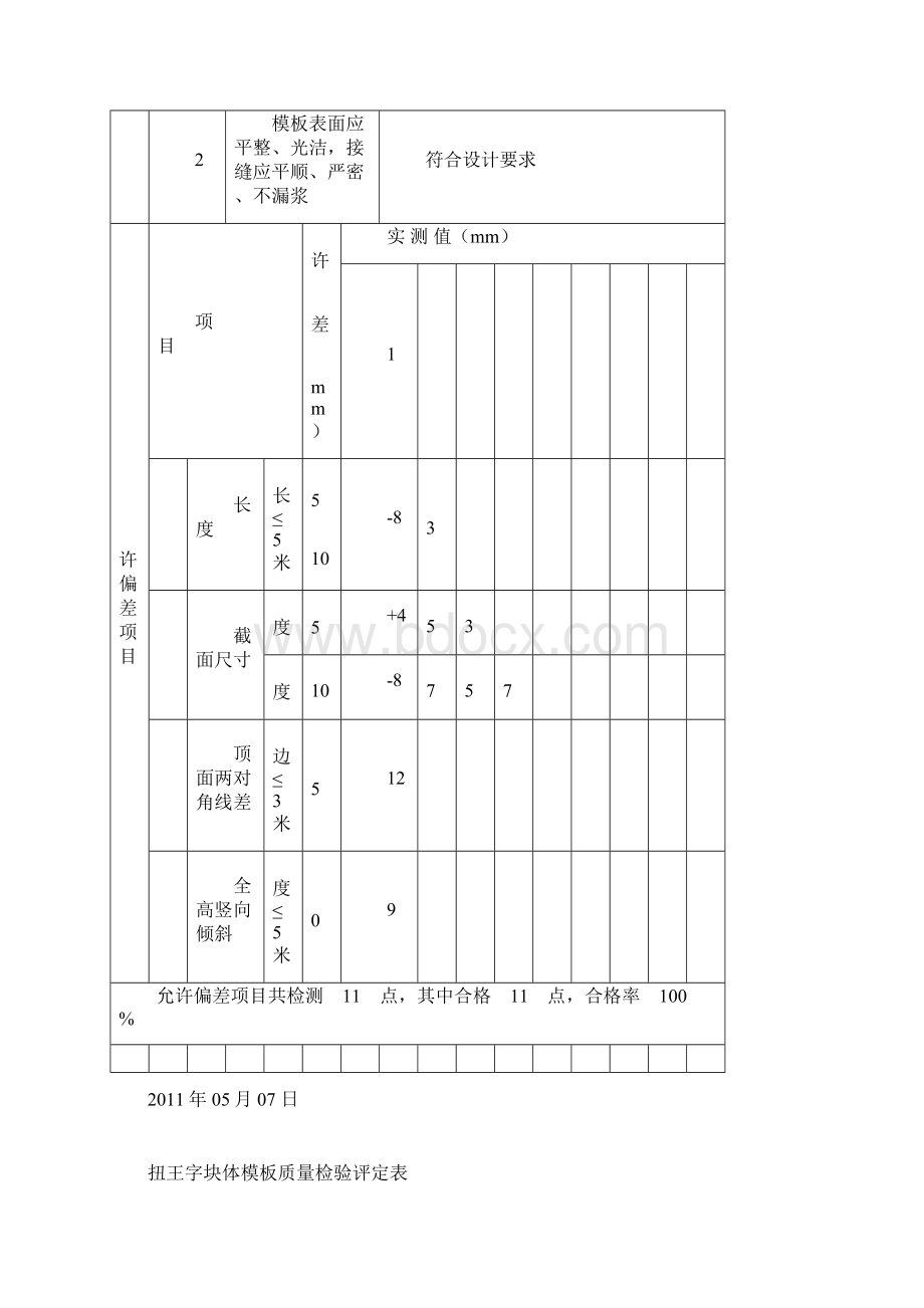 扭王字块模版安装评定表.docx_第3页