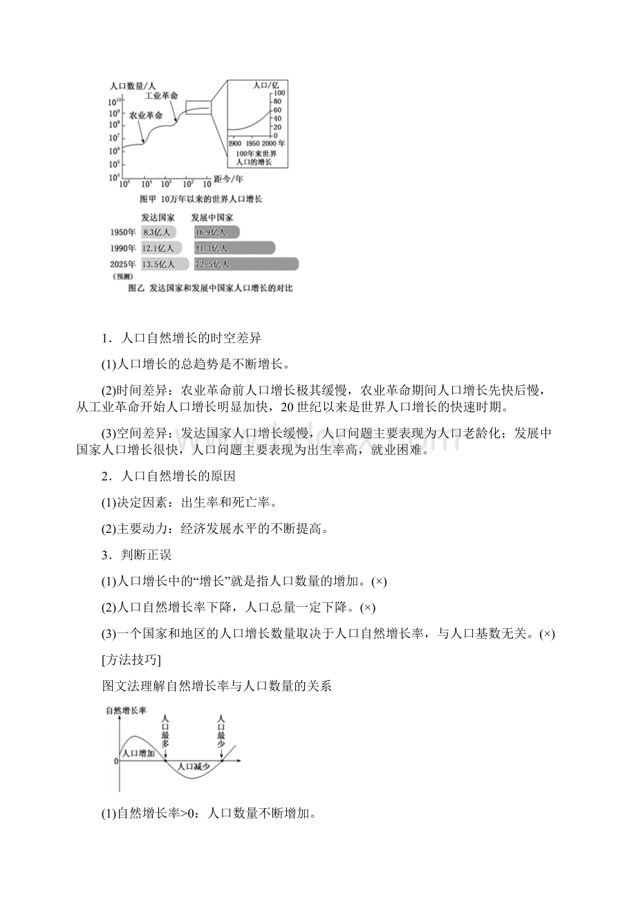 届高三地理复习讲解分析人口自然增长的时空差异和原因Word格式文档下载.docx_第3页