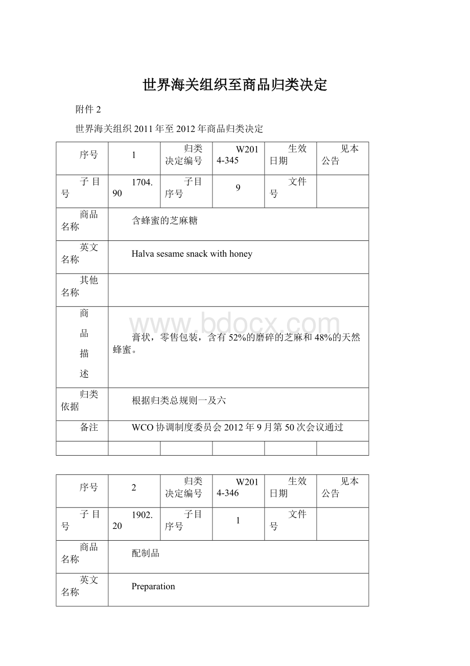 世界海关组织至商品归类决定.docx_第1页